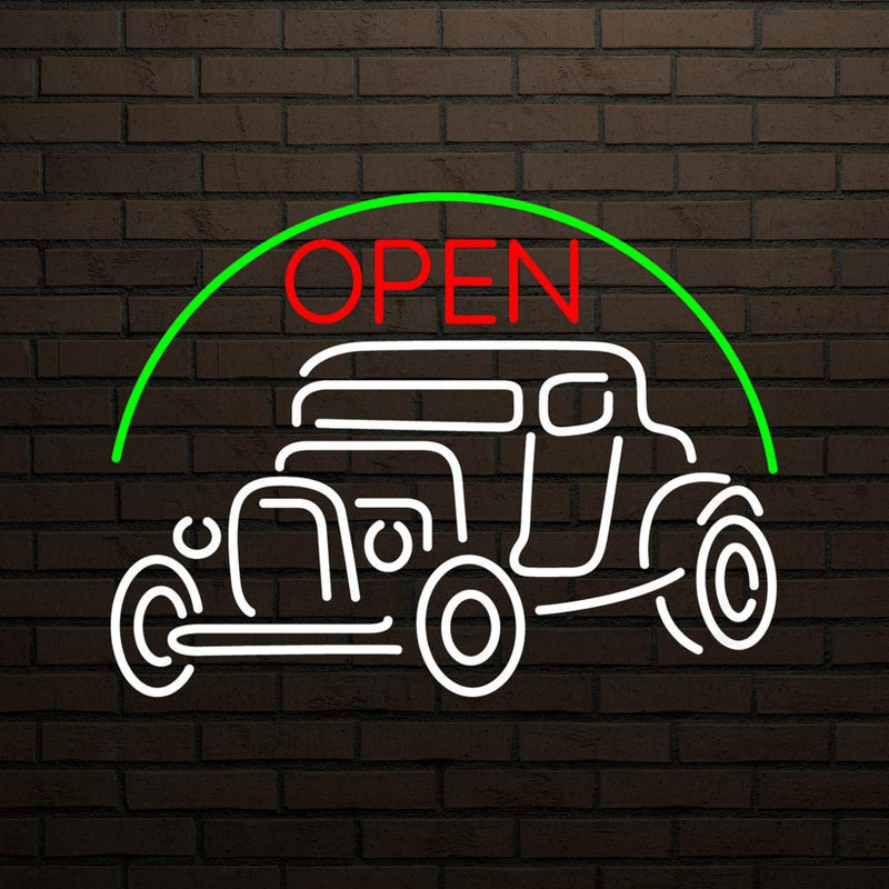 Car Open Neon Sign - NeonPilot