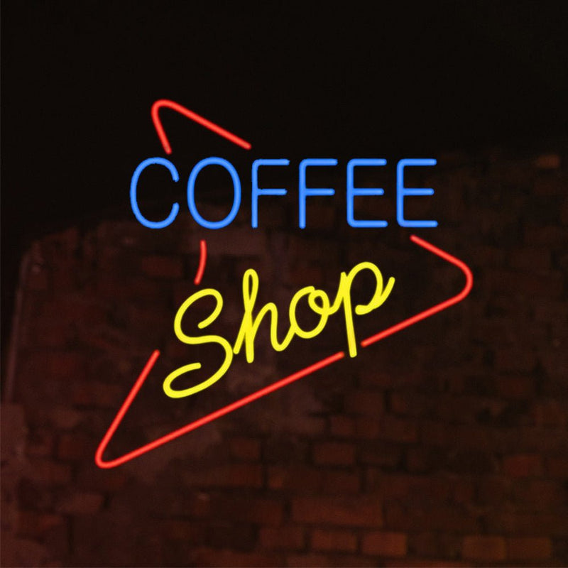 Coffee Shop Direction Neon Sign - NeonPilot