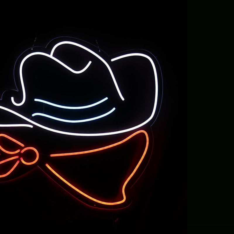 Cowboy Hat & Scarf Neon Sign - NeonPilot