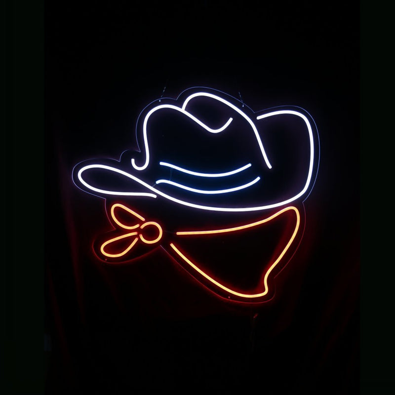 Cowboy Hat & Scarf Neon Sign - NeonPilot