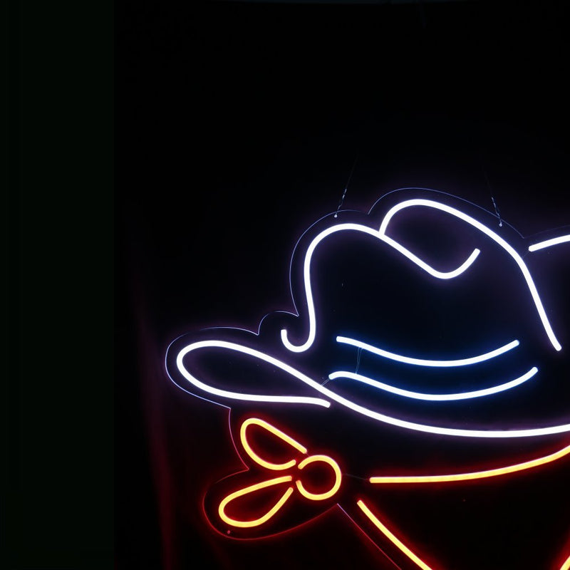 Cowboy Hat & Scarf Neon Sign - NeonPilot