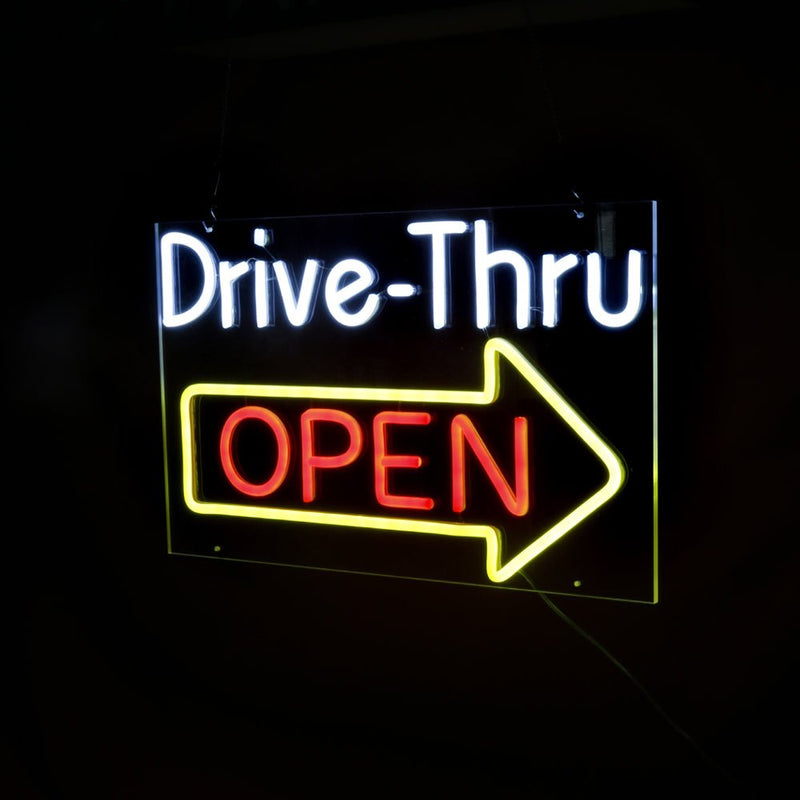 Drive Thru Open LED Neon Sign - NeonPilot