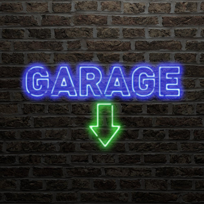 Garage With Arrow Led Neon Sign - NeonPilot