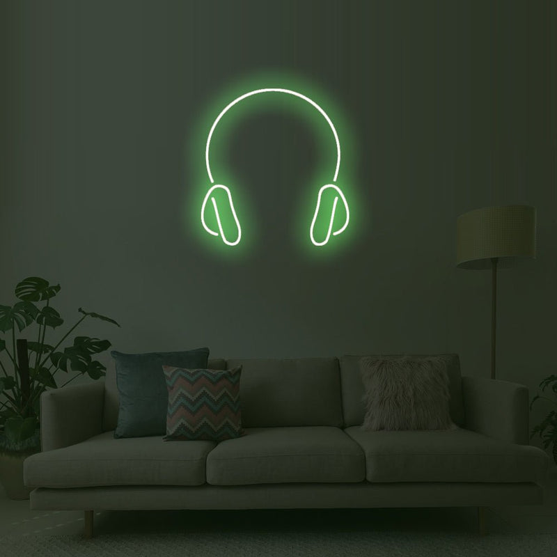 Lovely Fun Bright Pink factory Music Headphones LED Night Light Room Wall Decor