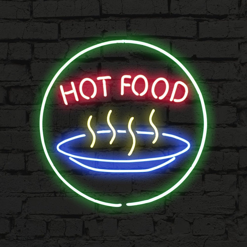 Hot Food Neon Shop Sign - NeonPilot