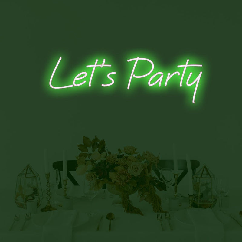 Let's Party LED Neon Sign