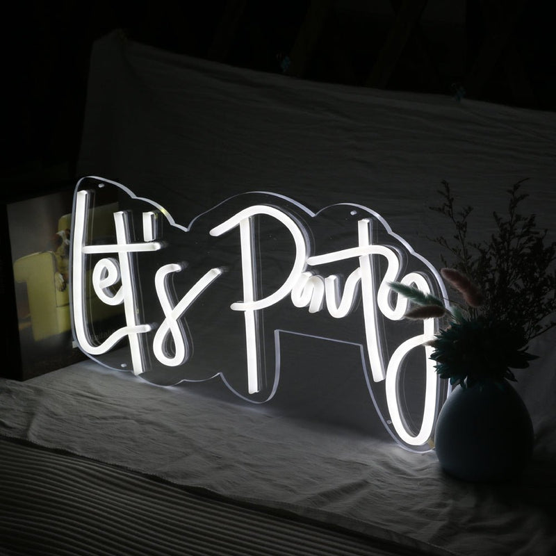 Lets Party LED Neon Sign