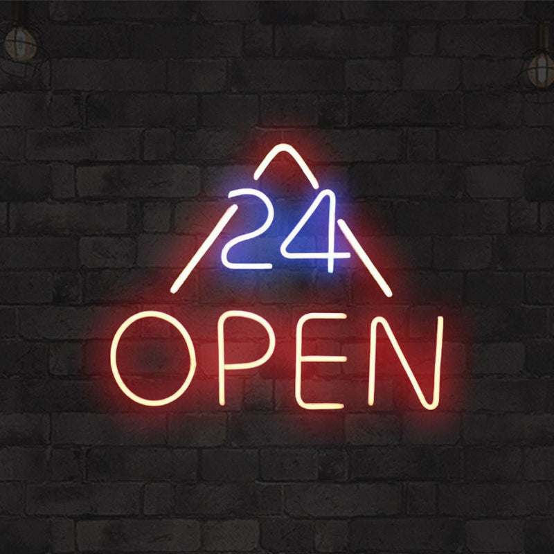 Open Overnight LED Neon Sign