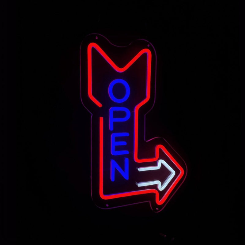 Open With Arrow LED Neon Sign - NeonPilot