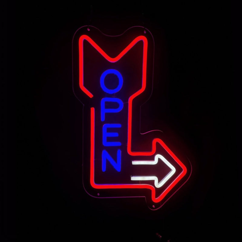 Open With Arrow LED Neon Sign - NeonPilot