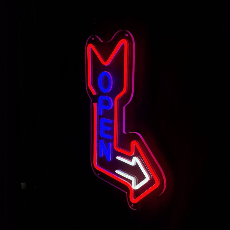 Open With Arrow LED Neon Sign - NeonPilot