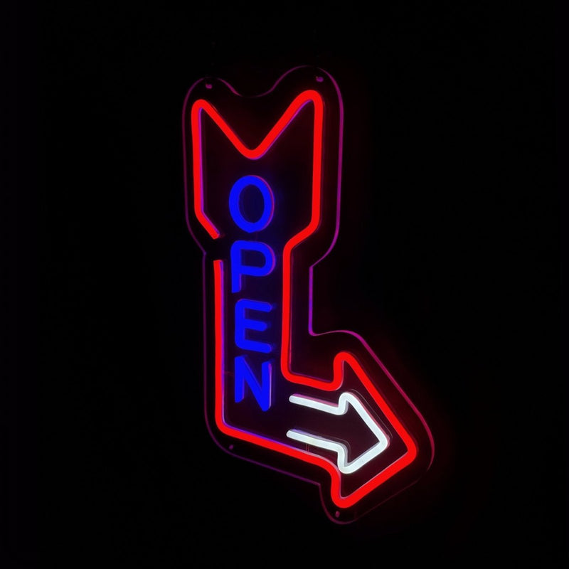 Open With Arrow LED Neon Sign - NeonPilot