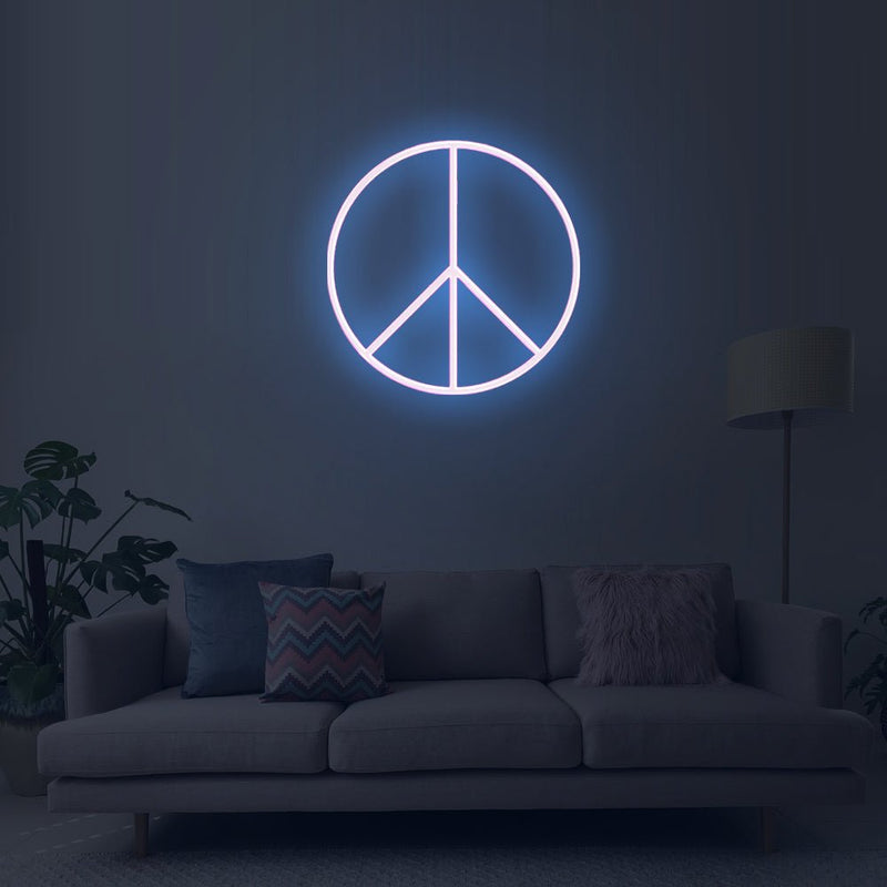 Peace Symbol LED Neon Sign