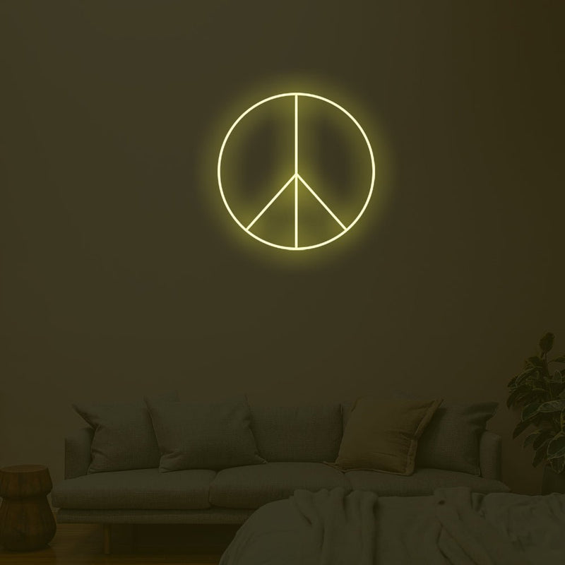 Peace Symbol LED Neon Sign