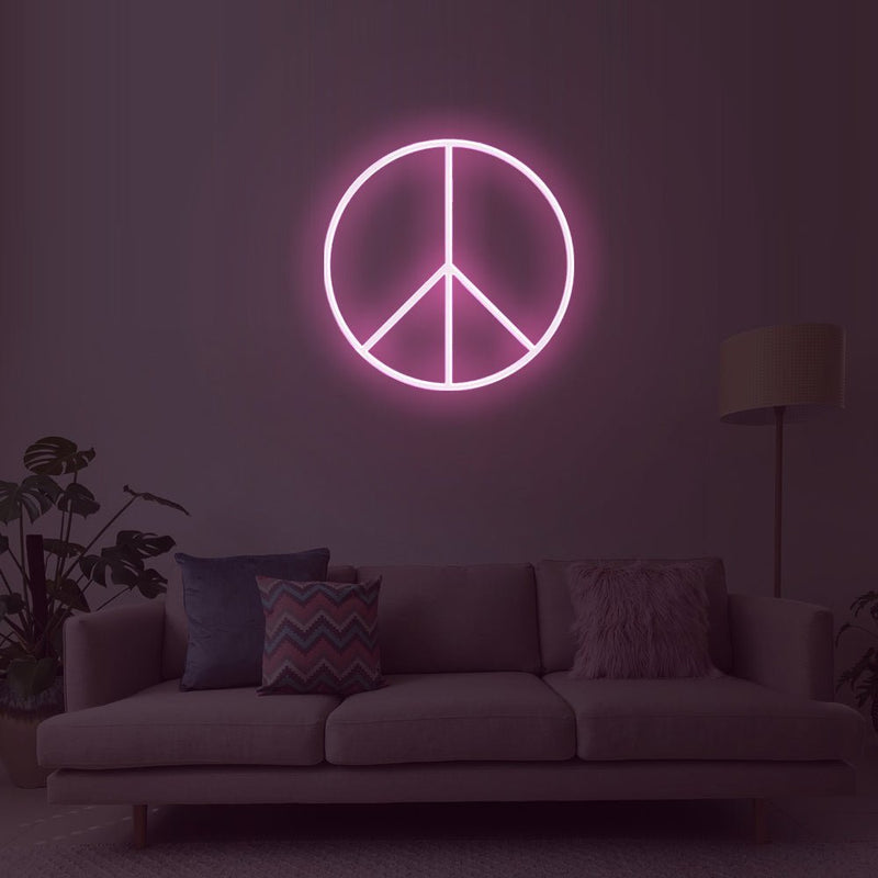 Peace Symbol LED Neon Sign