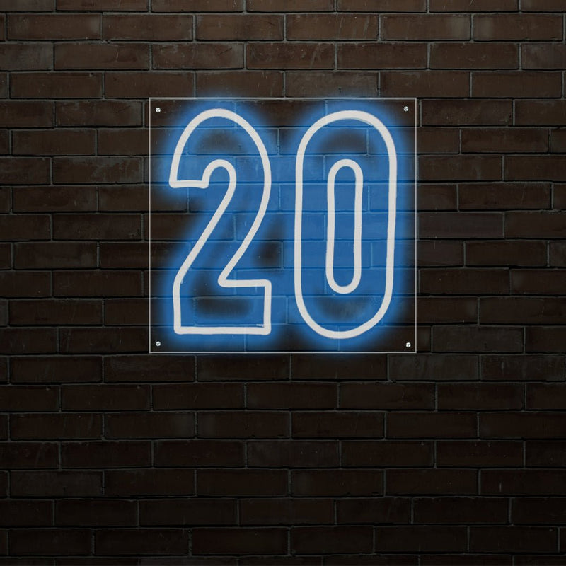 Twenty Birthday Neon Sign