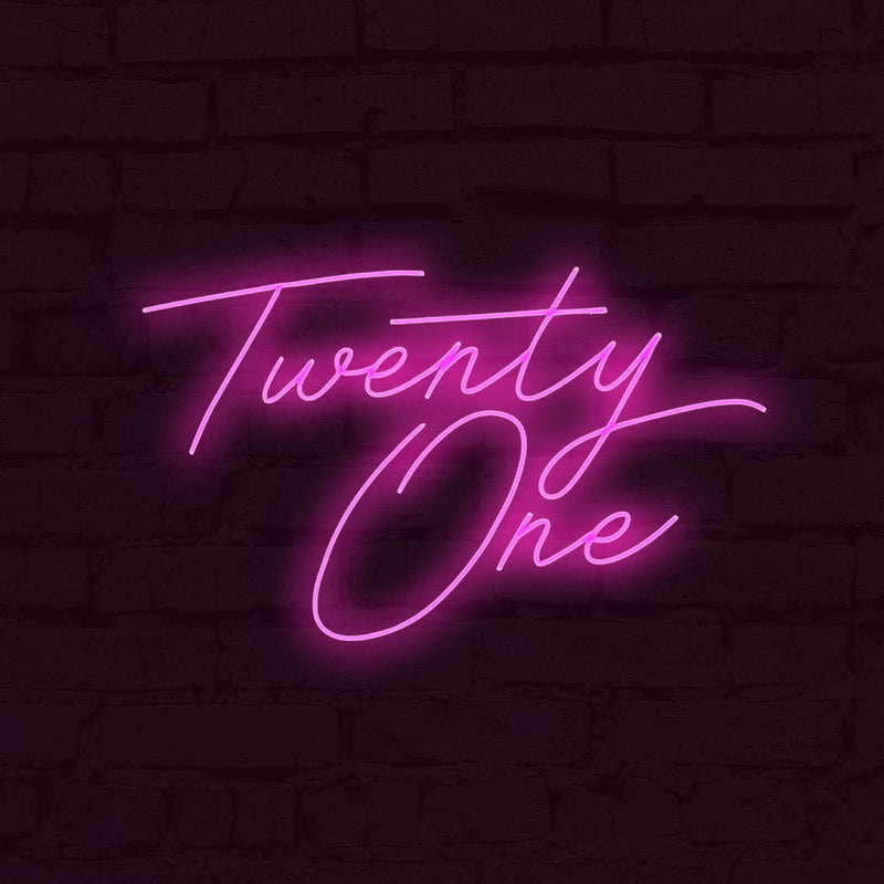 Twenty One LED Neon Sign