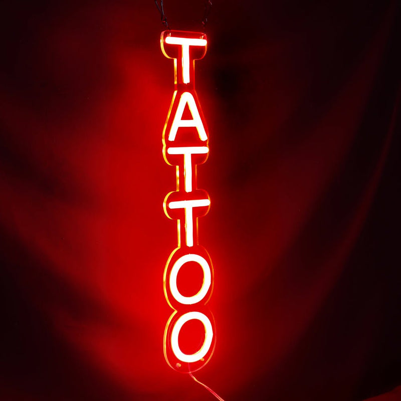 Vertical Tattoo Neon Sign LED Light